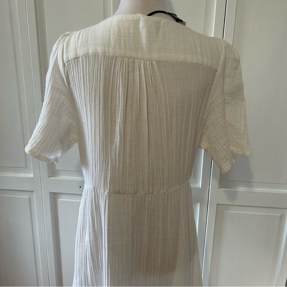 Myra Bay Off-White V-Neck Midi Dress M - Picture 12 of 16